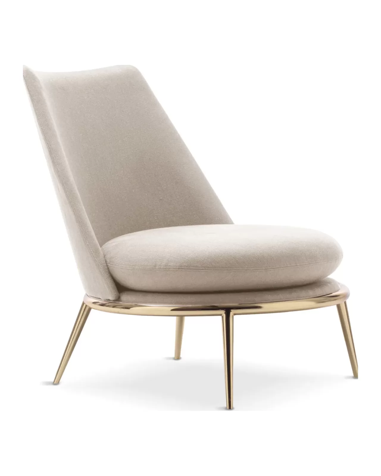 Aurora Armchair by Cantori, an accent armchair in velvet, fabric or leather