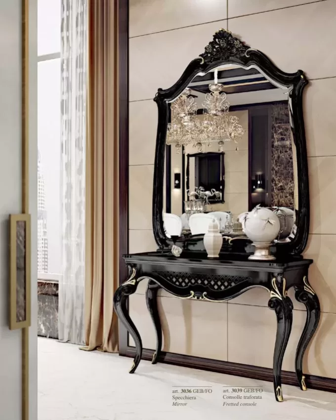 Opera Shaped Mirror by Francesco Pasi, classic mirror