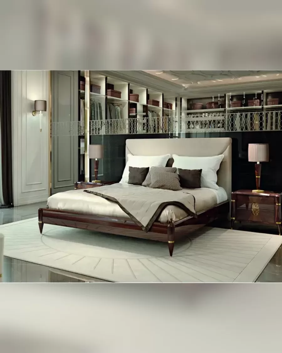 Ellipse Upholstered Bed by Francesco Pasi, modern Italian upholstered bed