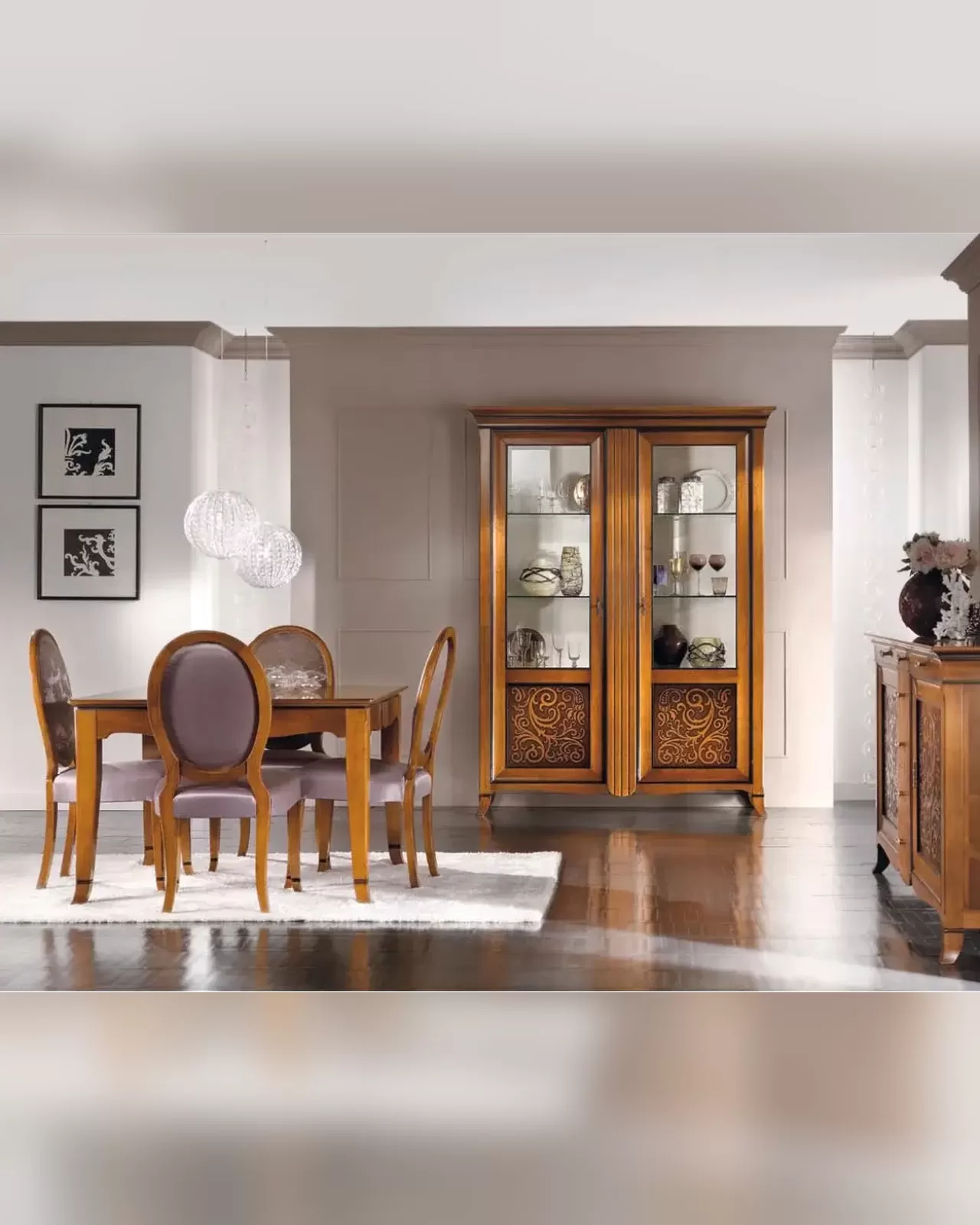 New Deco Bicolor Showcase Cabinet by Francesco Pasi, New Deco classic furniture