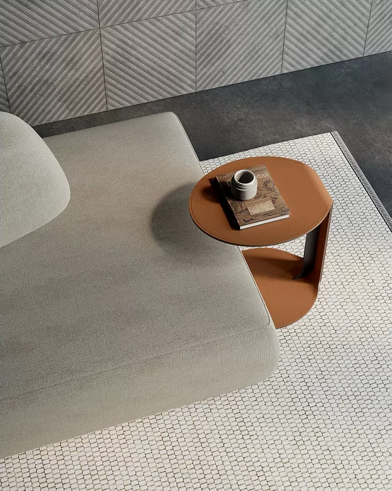 Beam Coffee Table by Dall'Agnese, contemporary coffee table in black metal or hard leather