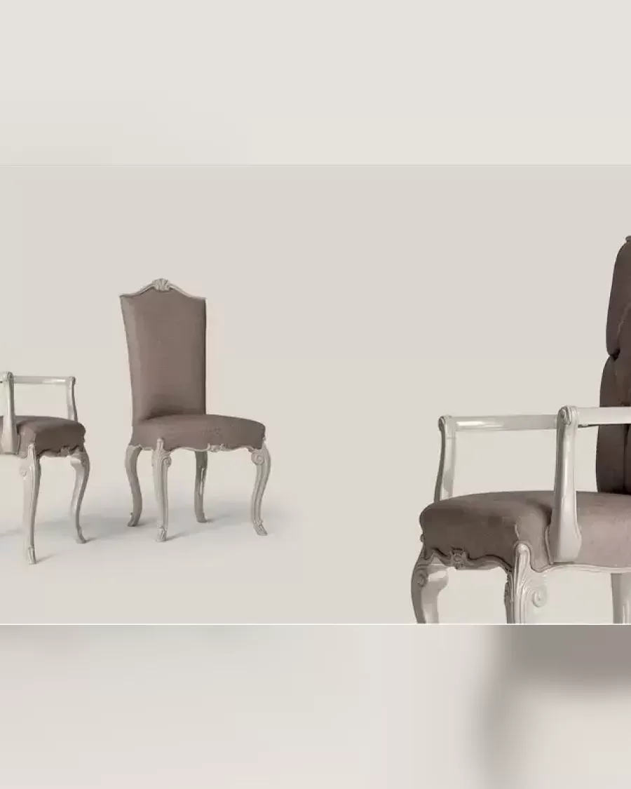 Opera Dining Chair 3015 by Francesco Pasi, carver chair with a capitonné back