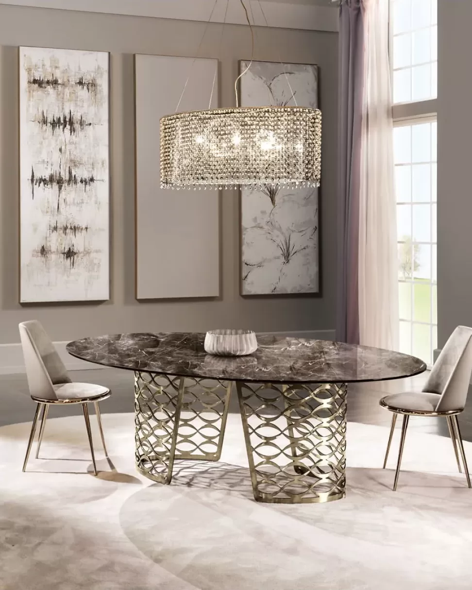 Isidoro Dining Table by Cantori, dining room table and chairs