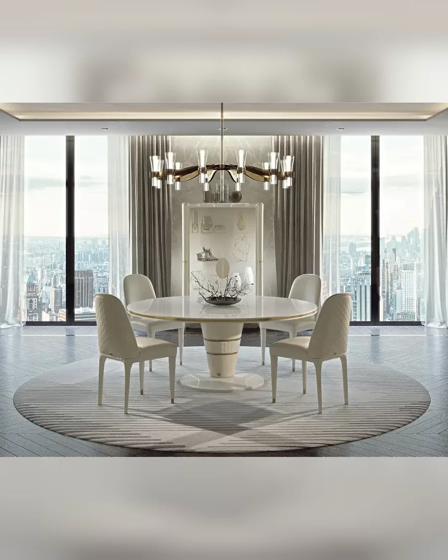 Ellipse Upholstered Dining Chair by Francesco Pasi, chair for a dining table and chairs