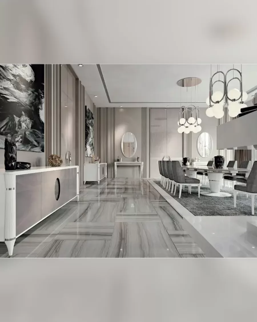 Ellipse Sideboard with Marble Oval by Francesco Pasi, piece of a modern dining room