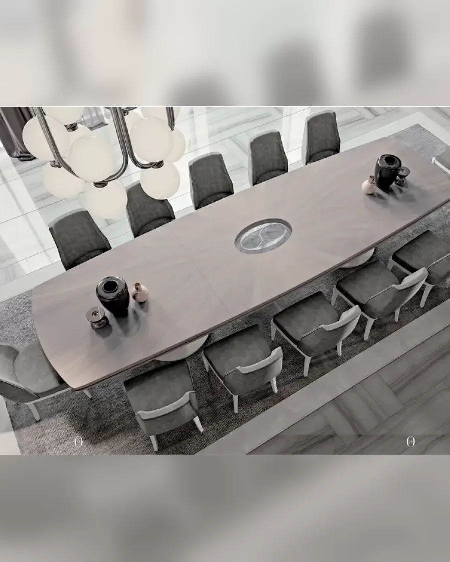 Tavolo da pranzo Ellipse da cinque metri di Francesco Pasi, arredamento di lusso per la sala da pranzo