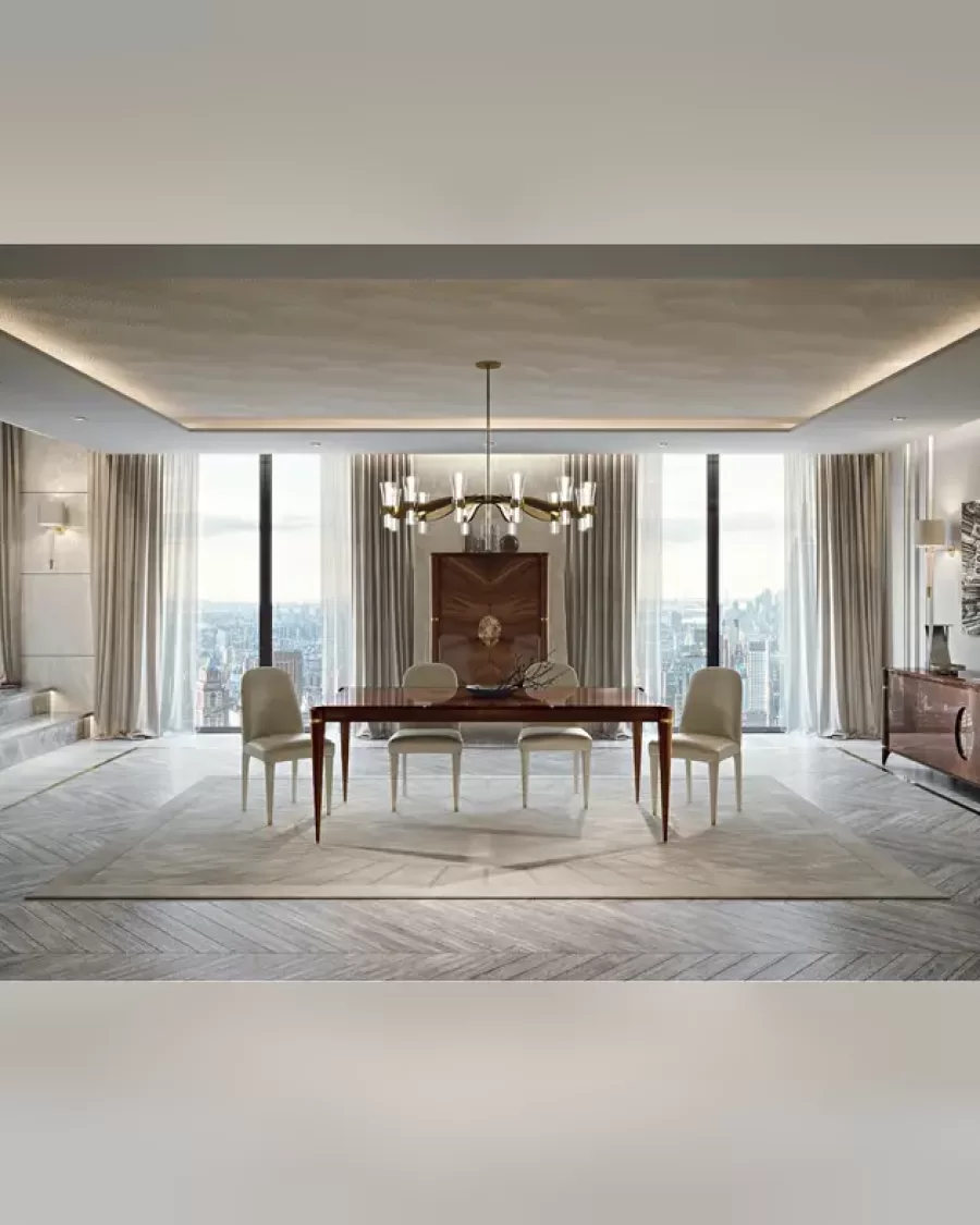 Credenza Ellipse con ovale in marmo di Francesco Pasi, mobili italiani di alta gamma