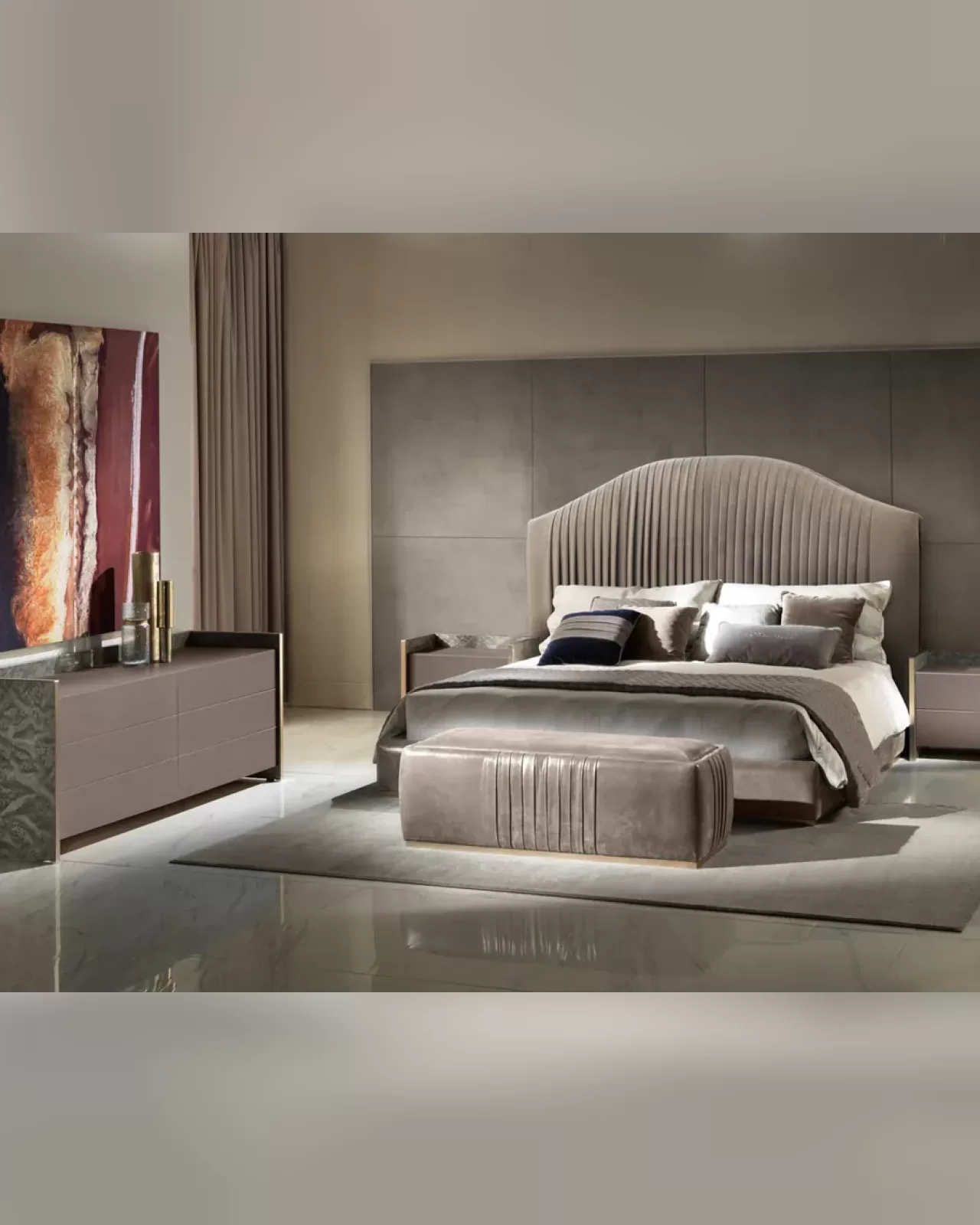 Cobalto Bed, Epoque Italian furniture