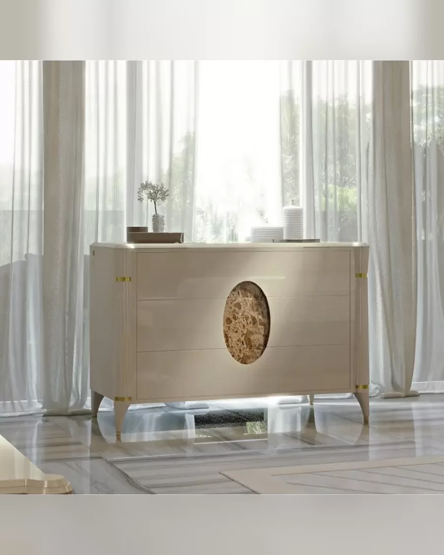 Ellipse Chest of Drawers by Francesco Pasi, modern Italian furniture made to order in Italy