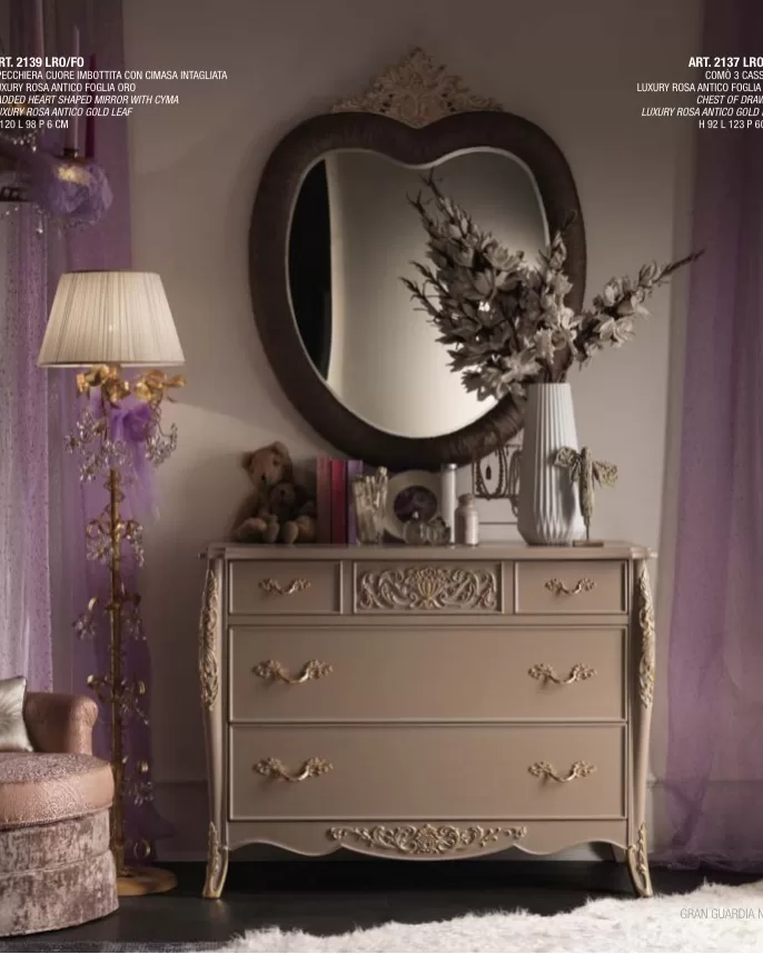 Gran Guardia Chest of Drawers, 3 Drawers, dresser in the finish of the bedside tables