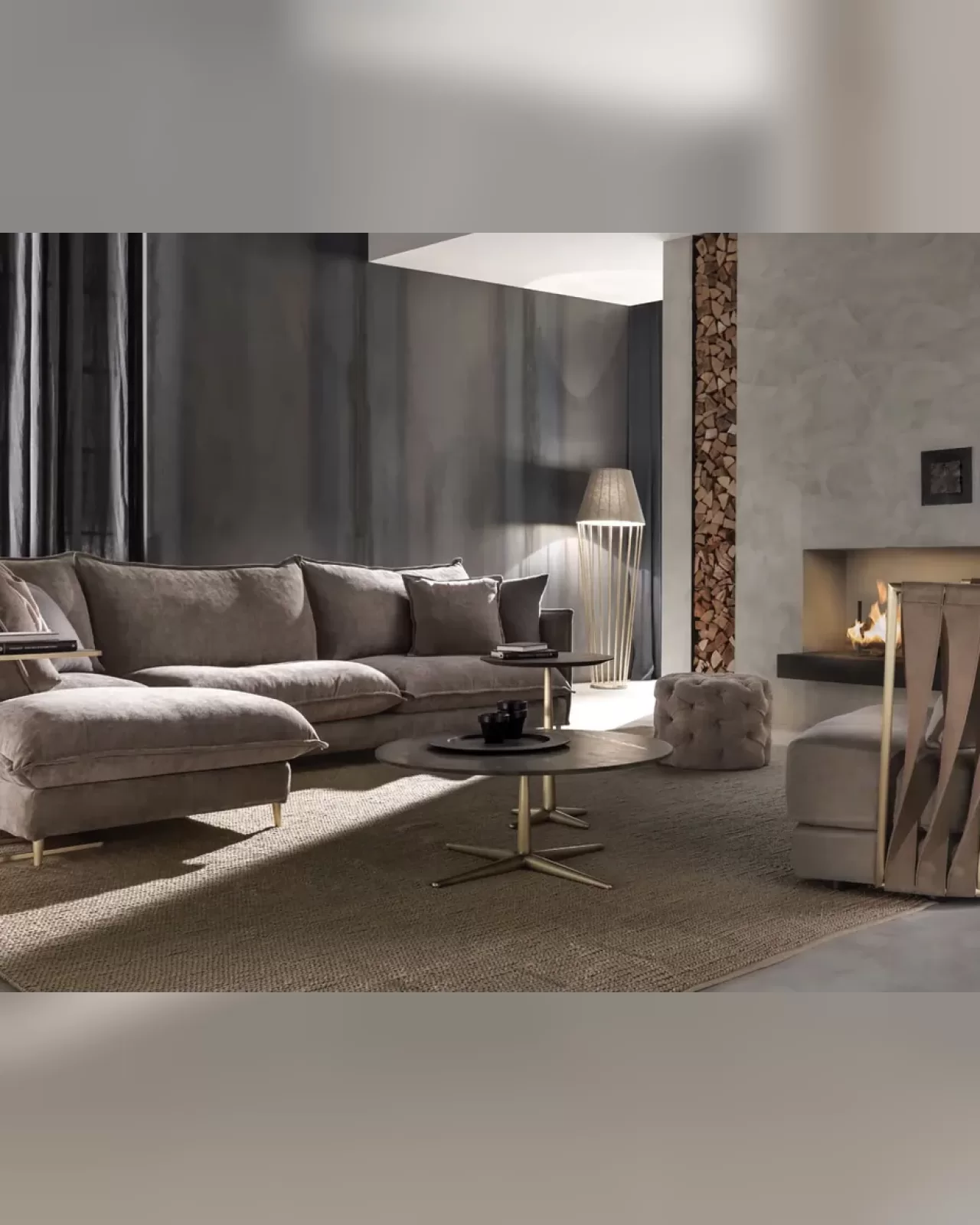 City Low Round Coffee Table by Cantori, round coffee table