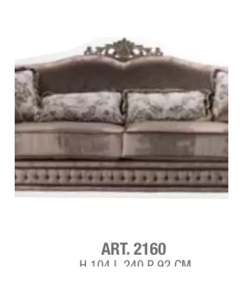 Gran Guardia Sofa with 6 Cushions by Francesco Pasi, sofa facing a carved TV sideboard