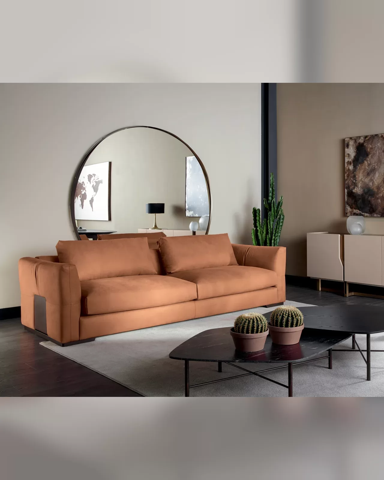 Montecarlo Sofa by Cantori, living room luxury sofa