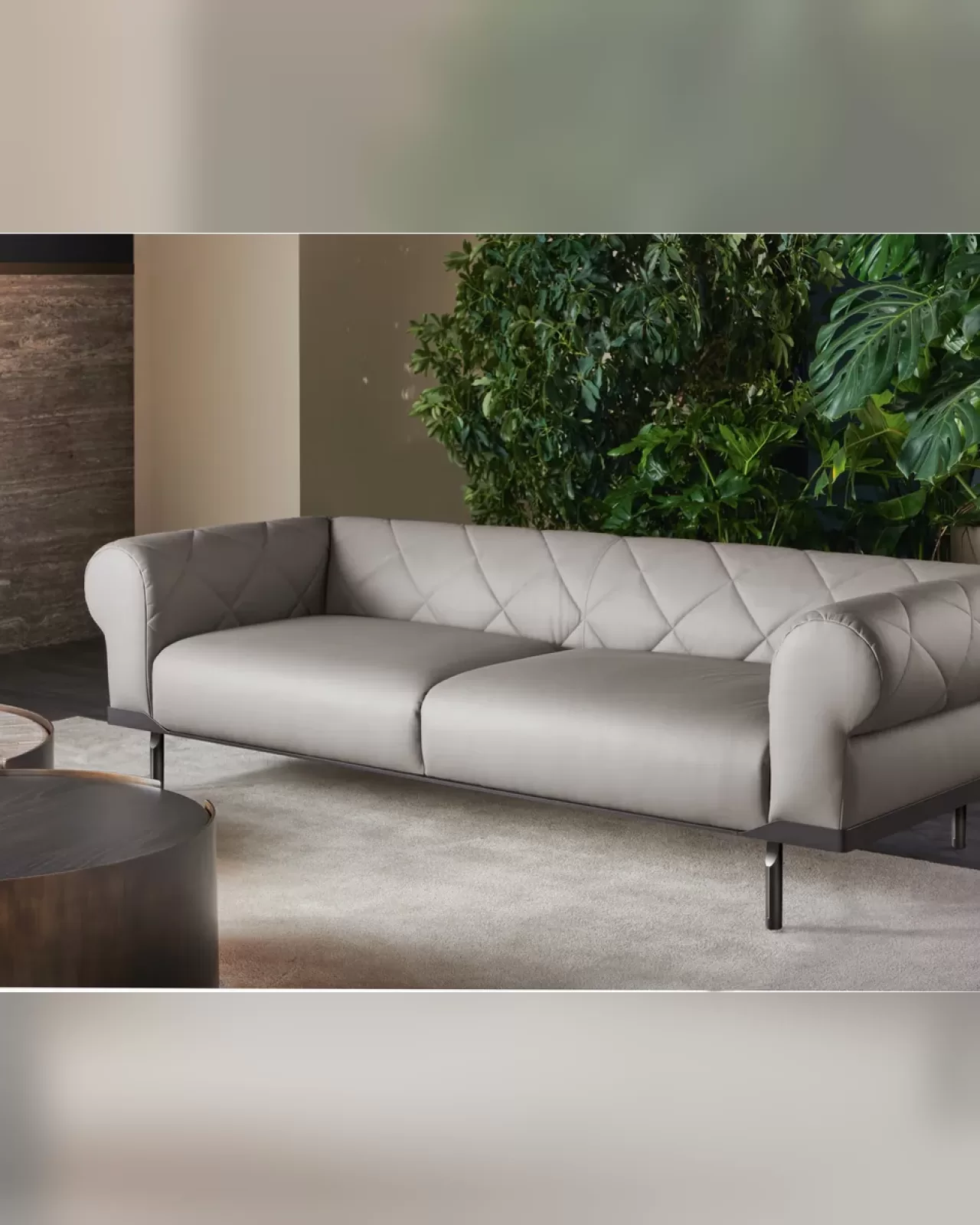 Gregory Sofa by Cantori, leather sofa for a luxury living room