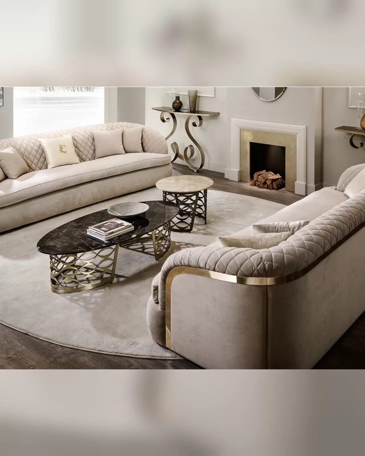 Portofino Sofa by Cantori, leather sofa for a luxury living room