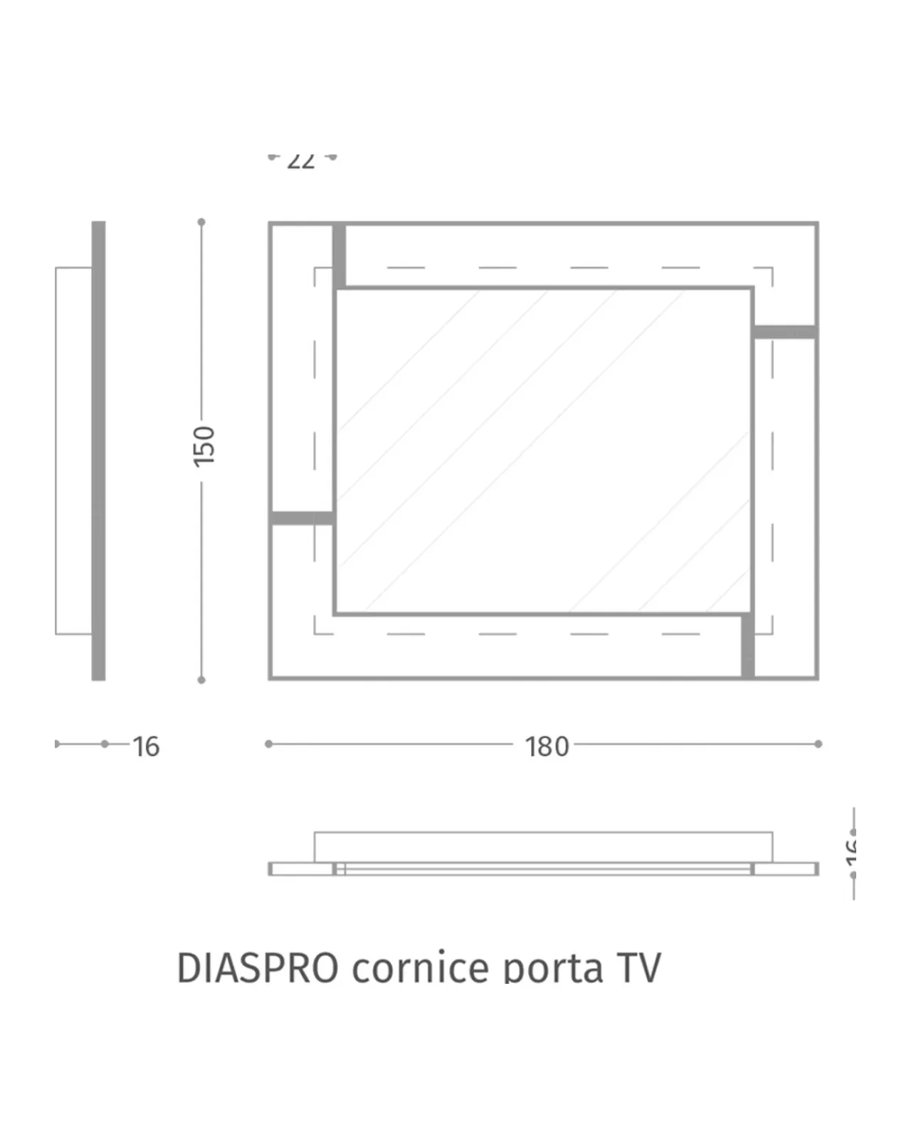 Diaspro TV Frame by Epoque, modern TV unit