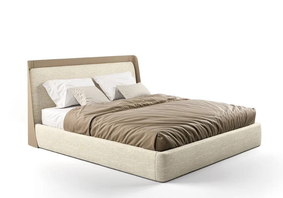 Letto Utopia di Pregno, letto imbottito di lusso
