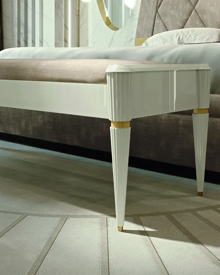Ellipse Bench, Francesco Pasi Italian furniture for the bedroom