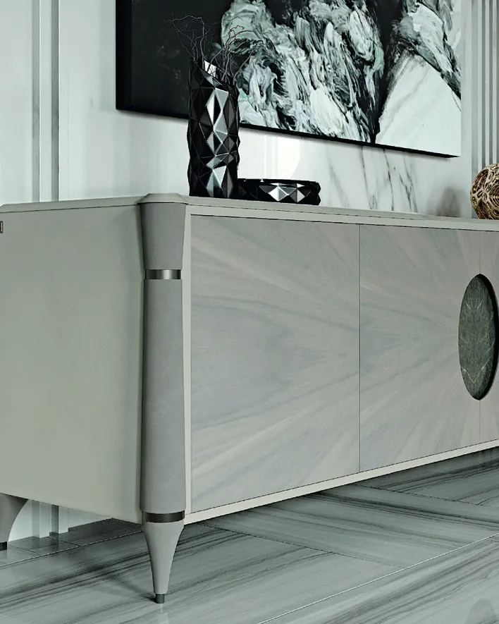 Ellipse Sideboard with Marble Oval, image 3 of 3, Italian furniture by Francesco Pasi