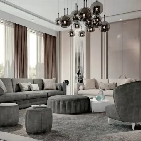 Ellipse Large Round Pouf