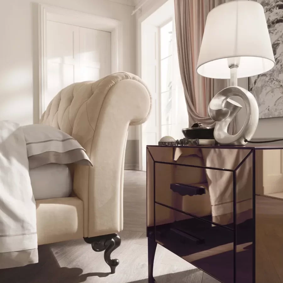 Adone Bedside Table by Cantori, modern bedside table, nightstand, 51 cm wide