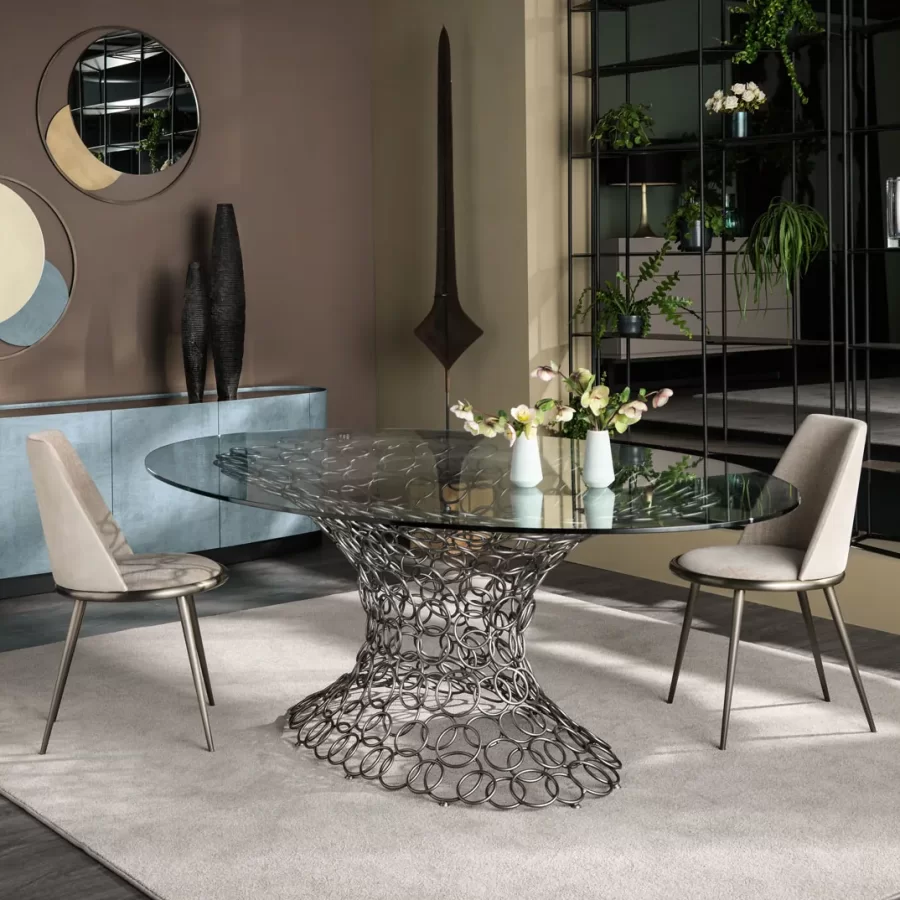 Aurora Imbottita Dining Chair by Cantori, dining chair, 48 cm wide