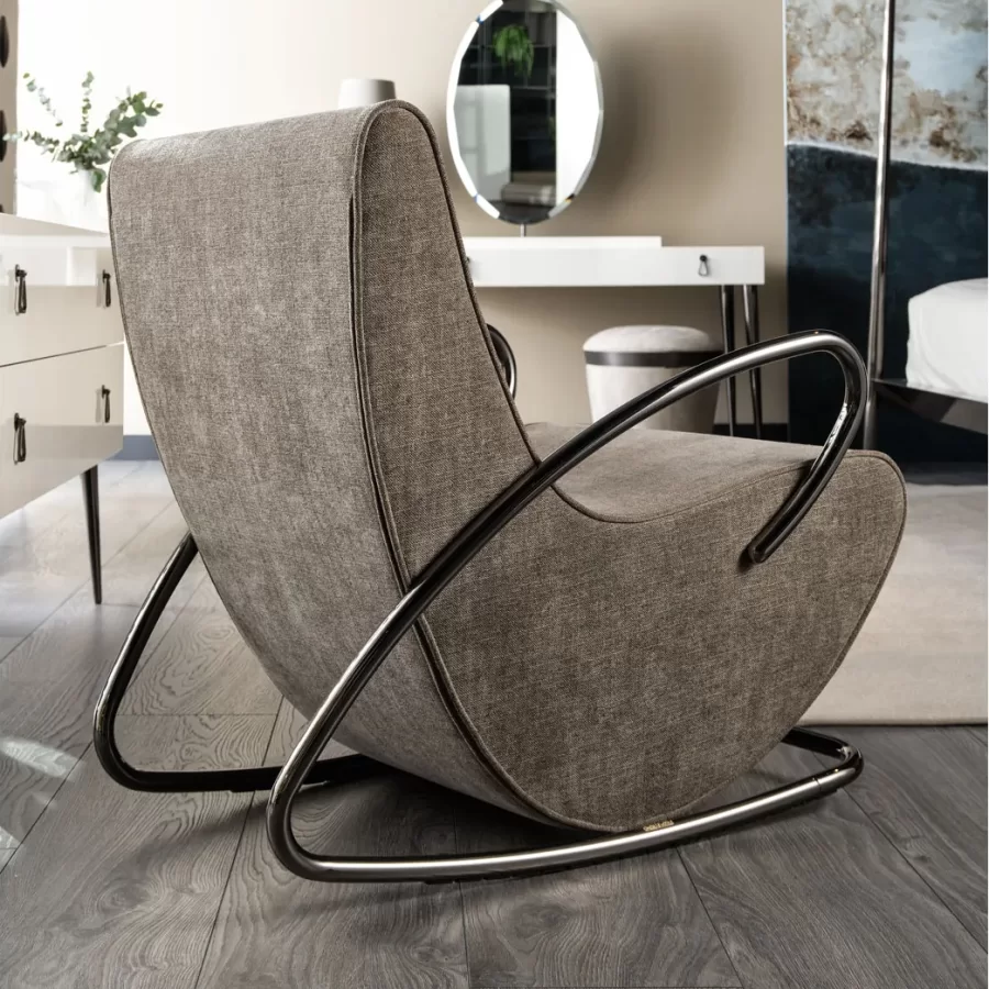 Camilla Rocking Armchair by Cantori, luxury armchair, accent armchair, 67 cm wide