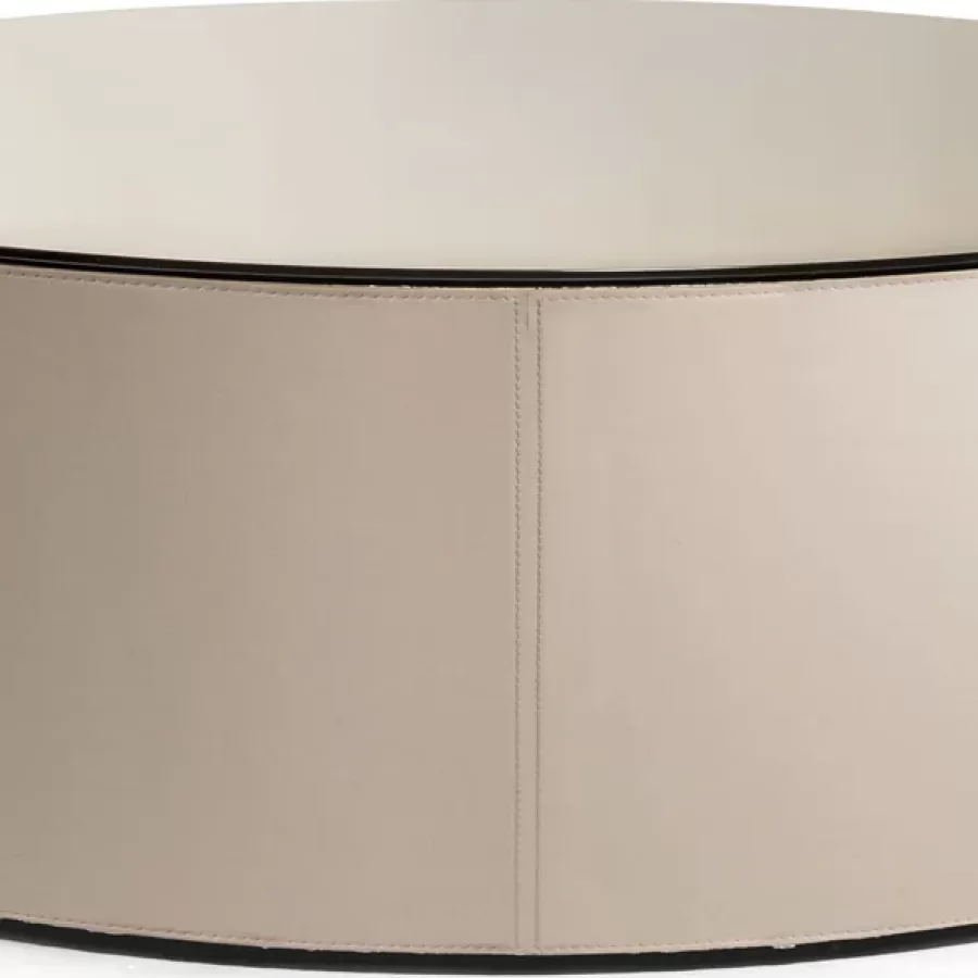Conico Basso Coffee Table by Cantori, upholstered coffee table, made to order in Italy