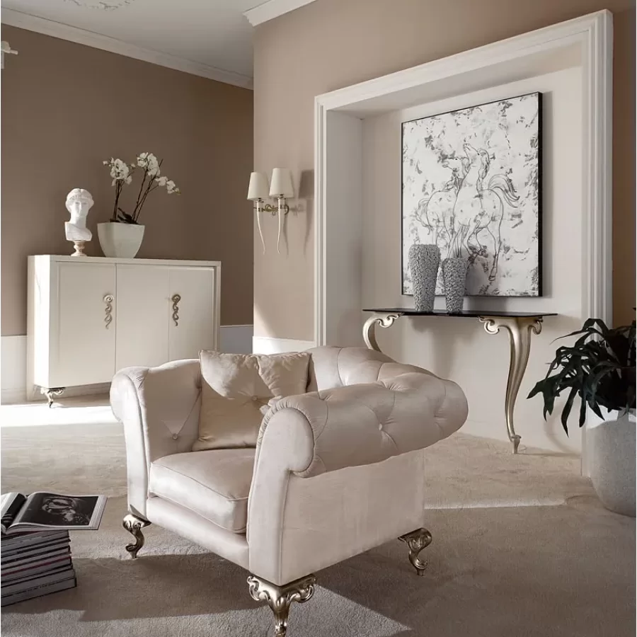 George Armchair by Cantori, luxury armchair, accent armchair, 121 cm wide