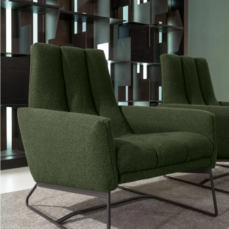 Jackie Armchair by Cantori, accent chair, made to order in Italy, 82 cm wide