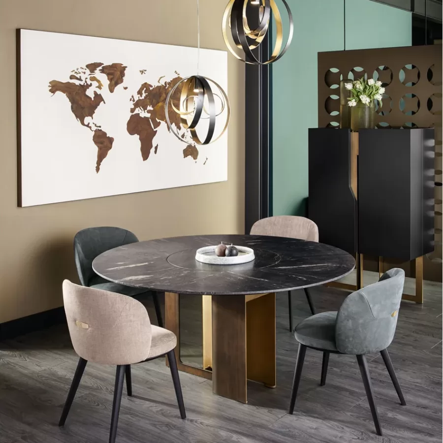 Mirage Round Dining Table by Cantori, dining room furniture, 140 to 180 cm wide
