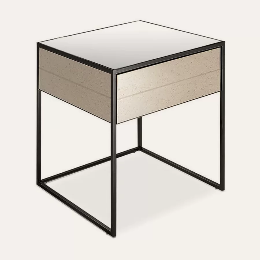 Narciso Bedside Table by Cantori, nightstand, modern bedside table, 45 cm wide