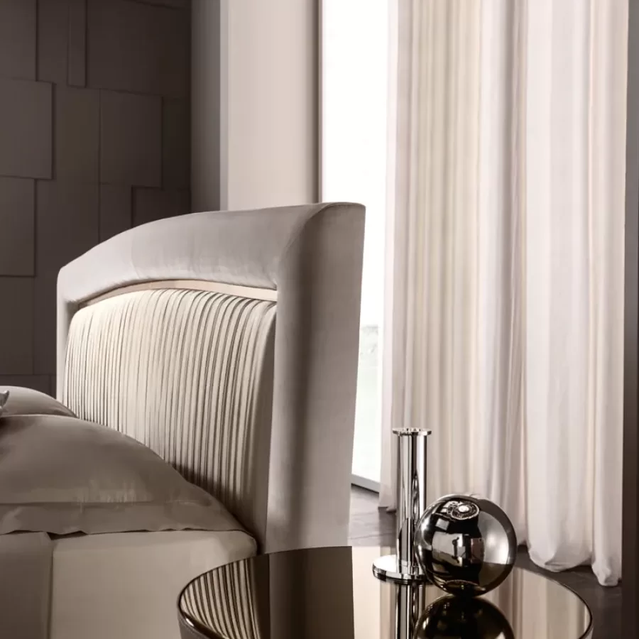 Portofino Plisse Bed by Cantori, Italian furniture company for the bedroom