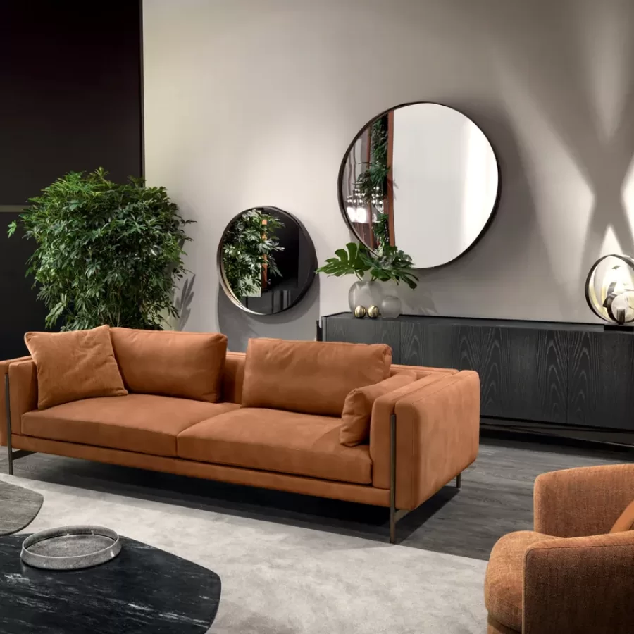Shanghai Sofa by Cantori, living room luxury sofa, 225 or 270 cm wide