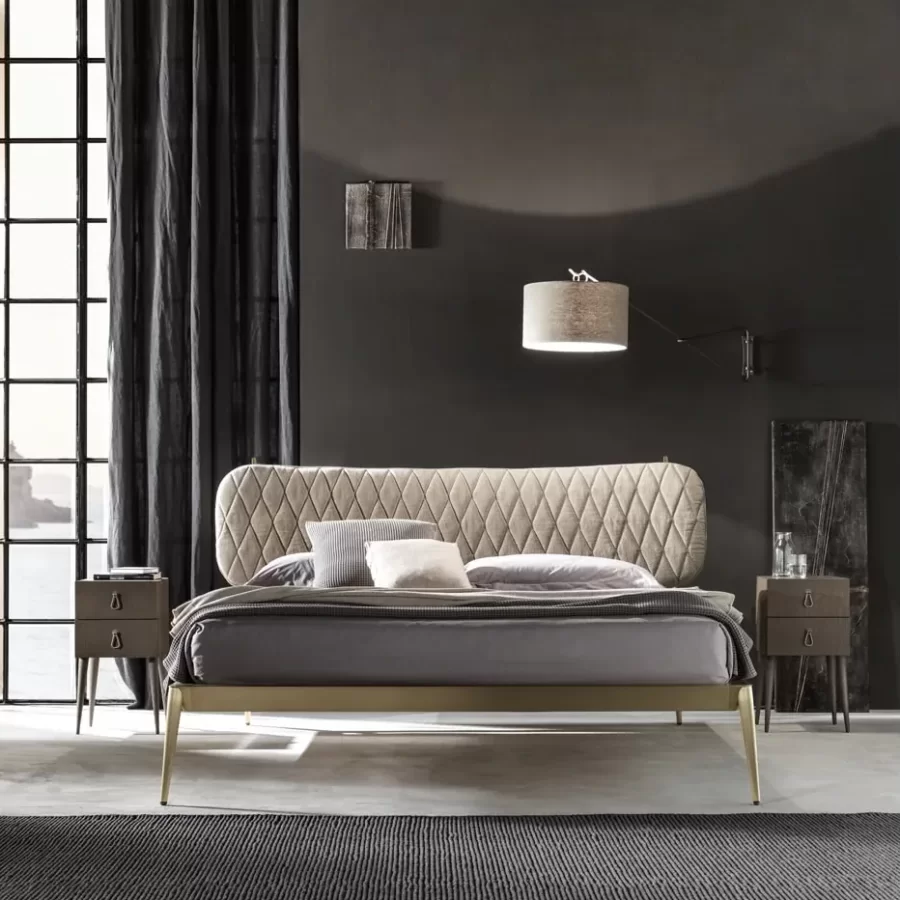 Urbino Quilted Bed by Cantori, Italian furniture company for the bedroom