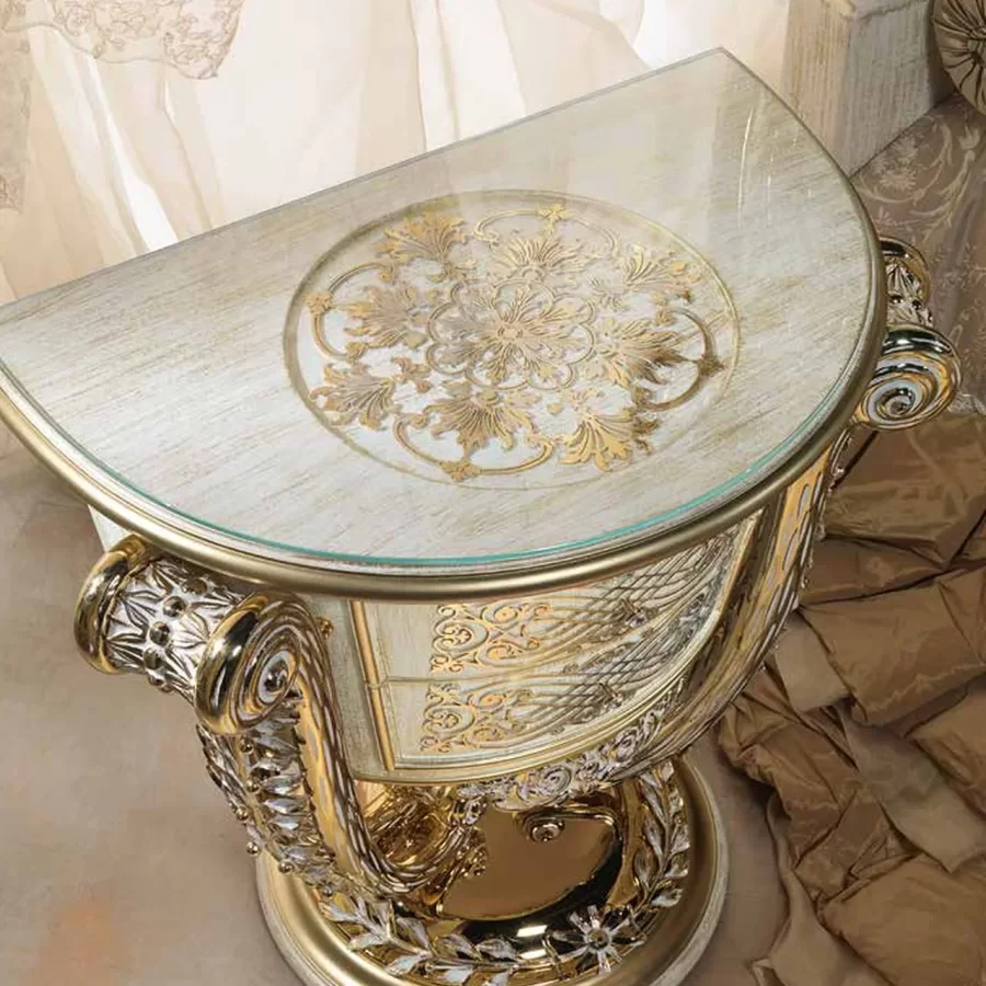 Aida Bedside Table AD102 by Cappelletti, nightstand, made to order in Italy, 84 cm wide