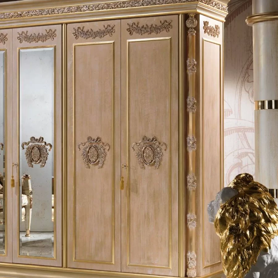 Royal Six-Door Wardrobe RY067, Cappelletti Royal collection, classic Italian wardrobe in a classic bedroom setting, photo 1 of 2