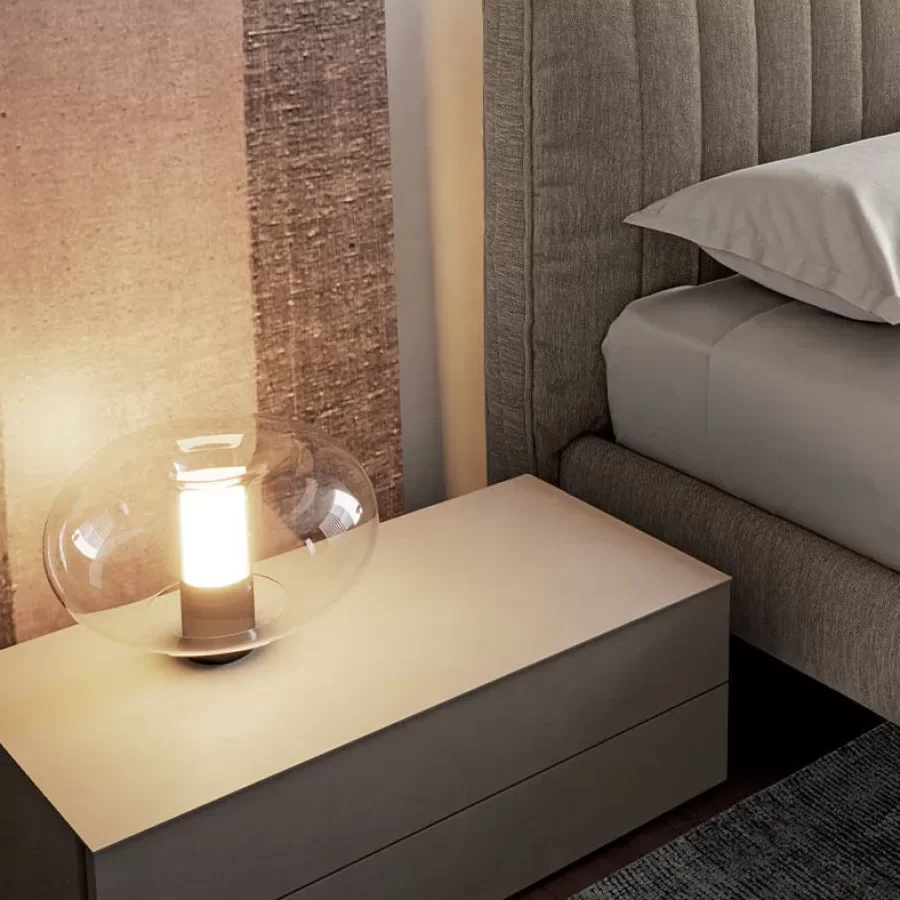 Lama Nightstand by Dall'Agnese, modern bedside table, 45 to 75 cm wide