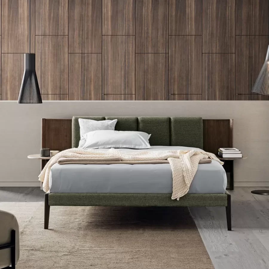 Millerighe Bed by Dall'Agnese, designer bed, for 160 or 180 x 200 cm mattresses
