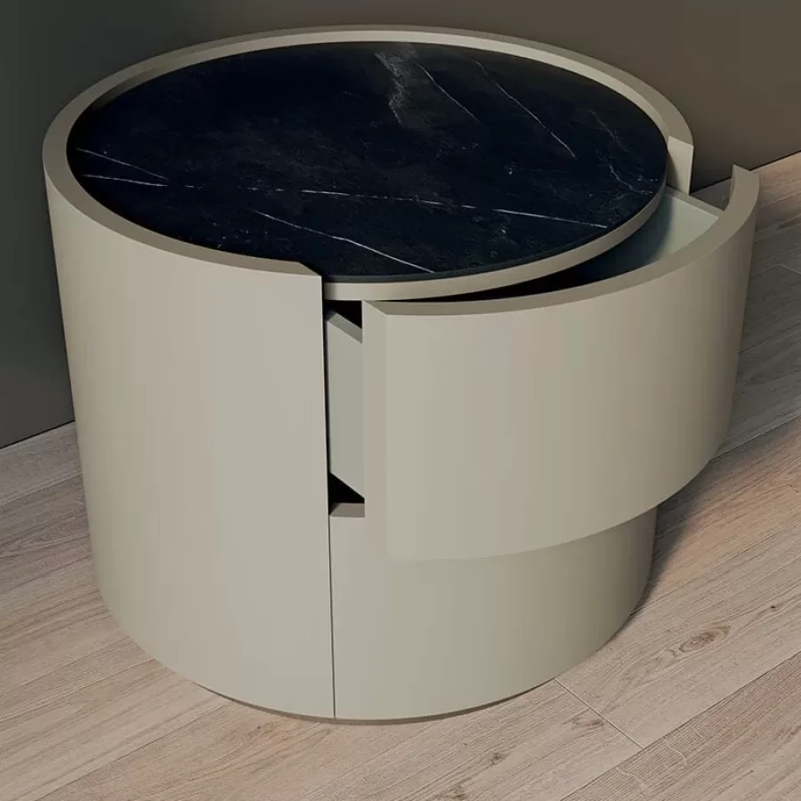 Ronda Nightstand by Dall'Agnese, nightstand with drawers, modern bedside table, 55 cm wide