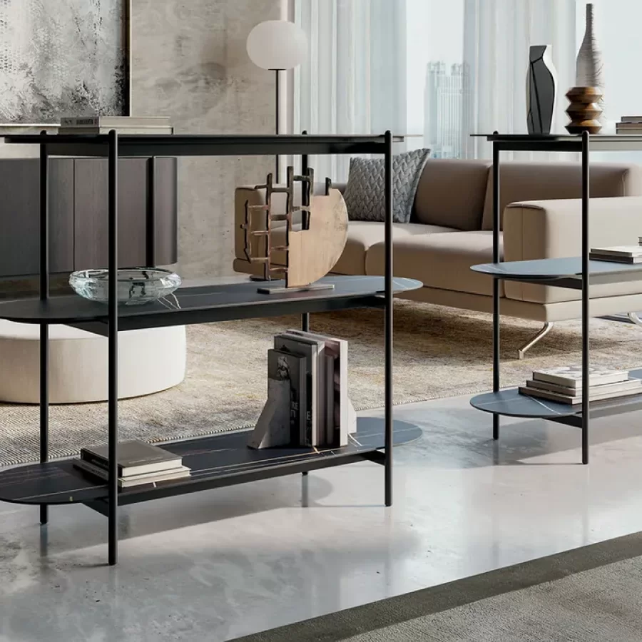 Supernova Bookcase by Dall'Agnese, Italian bookcase, 119 cm wide