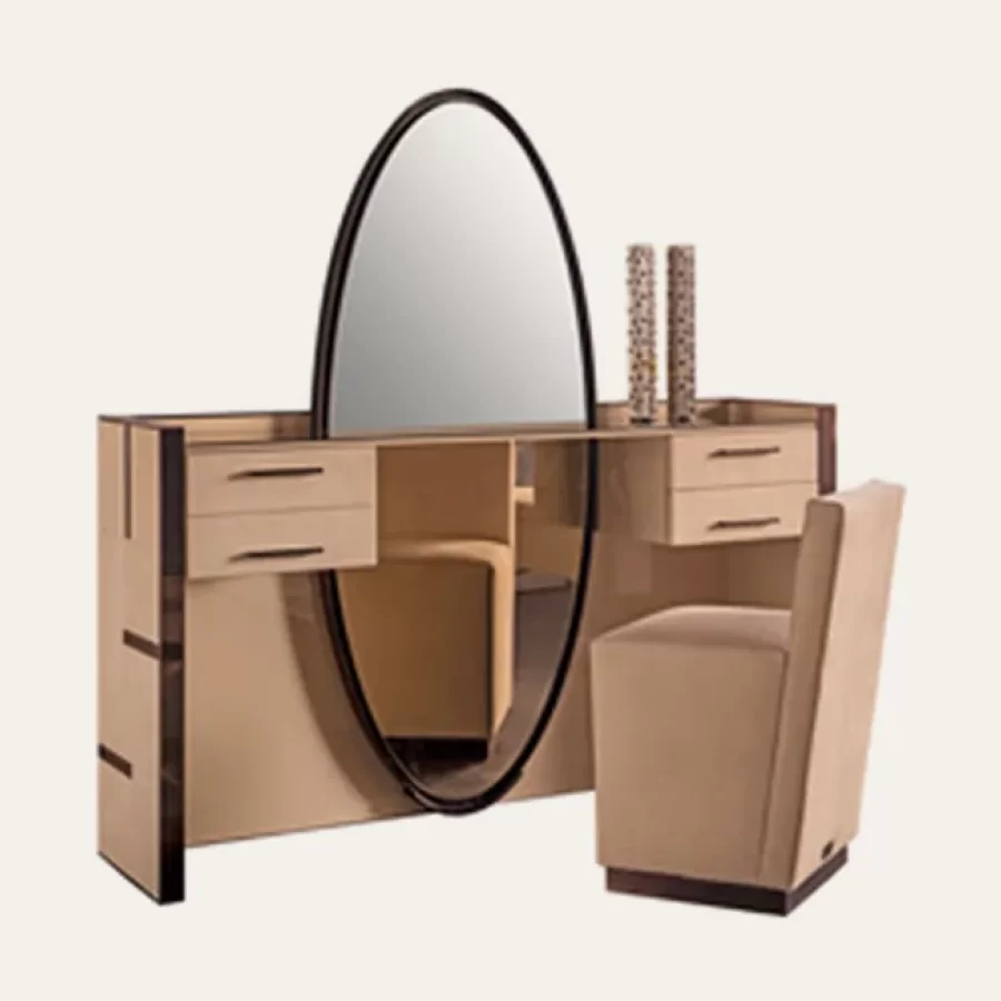 Cromo Dressing Table by Epoque, Italian furniture company for the bedroom, with LED lighting