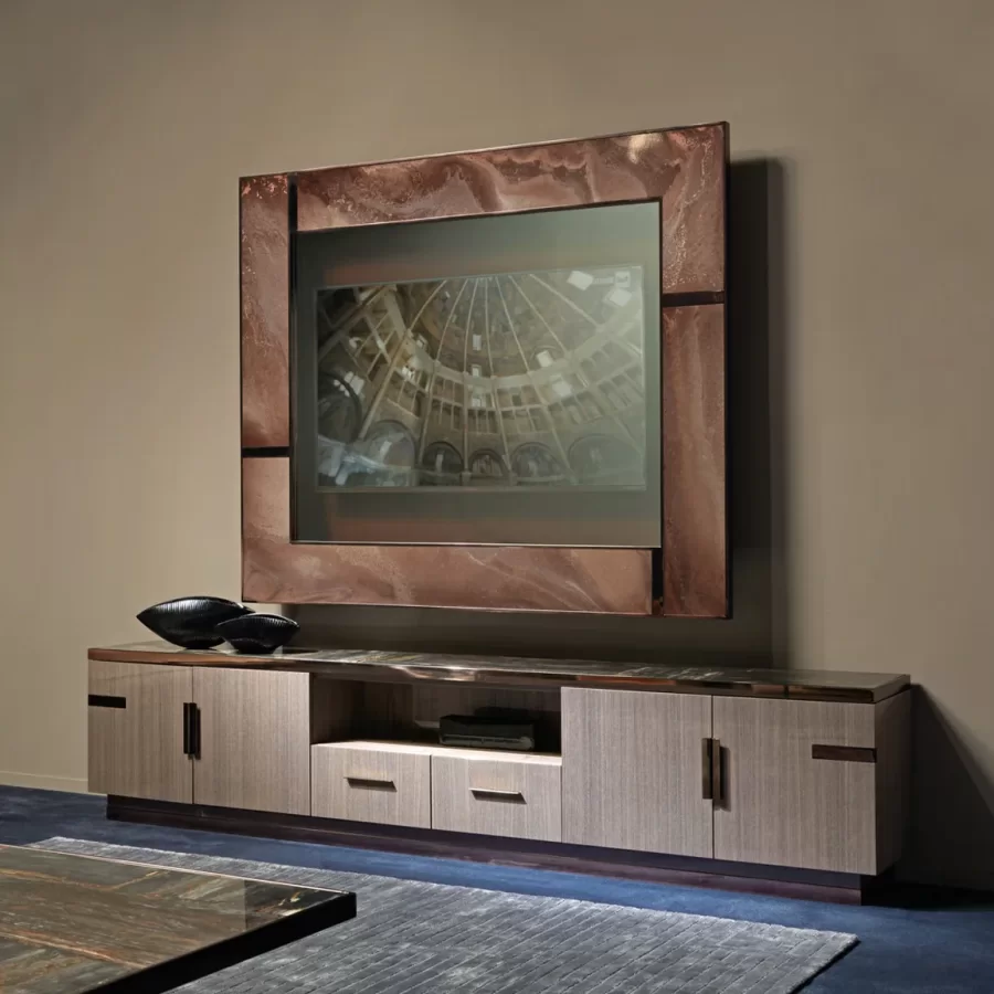 Diaspro TV Frame by Epoque, Italian furniture company for the living room, wall-hung