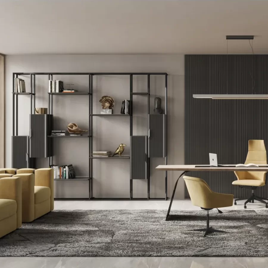 Merak Plus Office Chair by Epoque, luxury Italian furniture for the home office, in leather