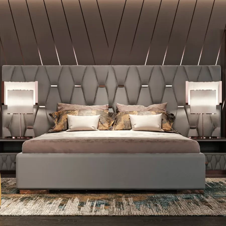 Nefrite Bed by Epoque, Italian furniture company for the bedroom, with storage