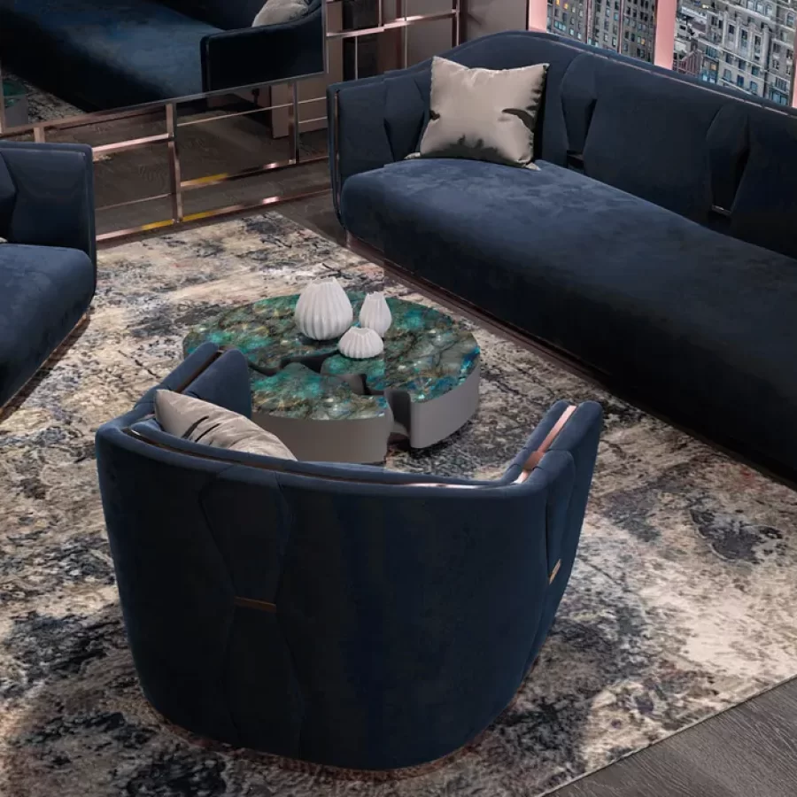 Nefrite Sofa by Epoque, Italian furniture company for the living room, in leather