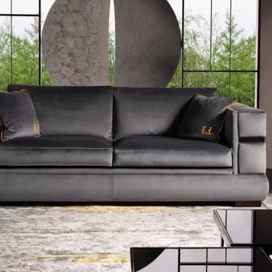 Talco Sofa by Epoque, luxury living room furniture, in leather, made to order in Italy