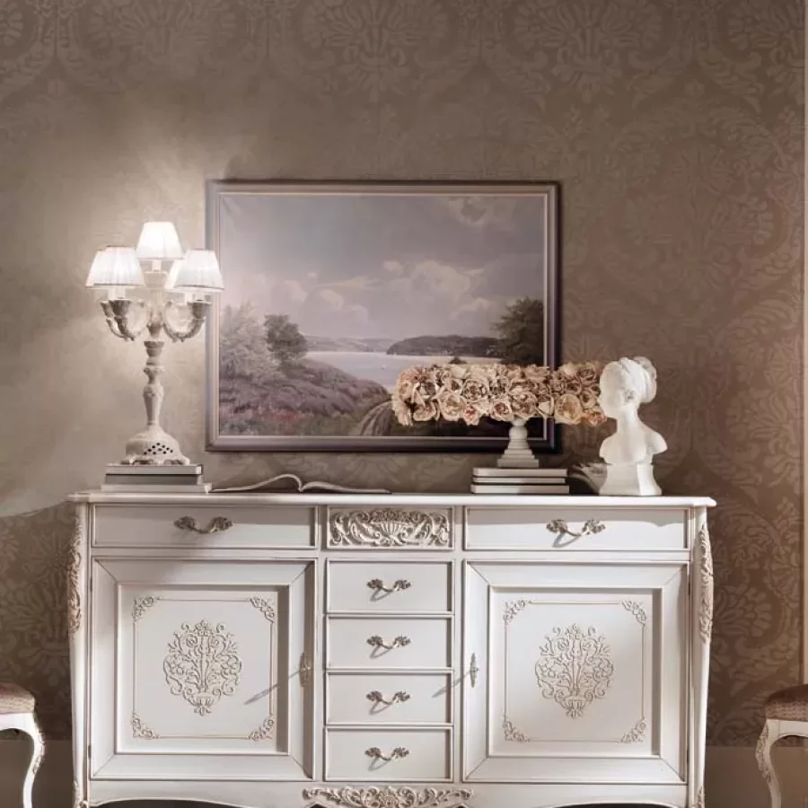 Gran Guardia Large Sideboard, 2 Doors, 7 Drawers by Francesco Pasi, buffet cabinet, 205 cm wide