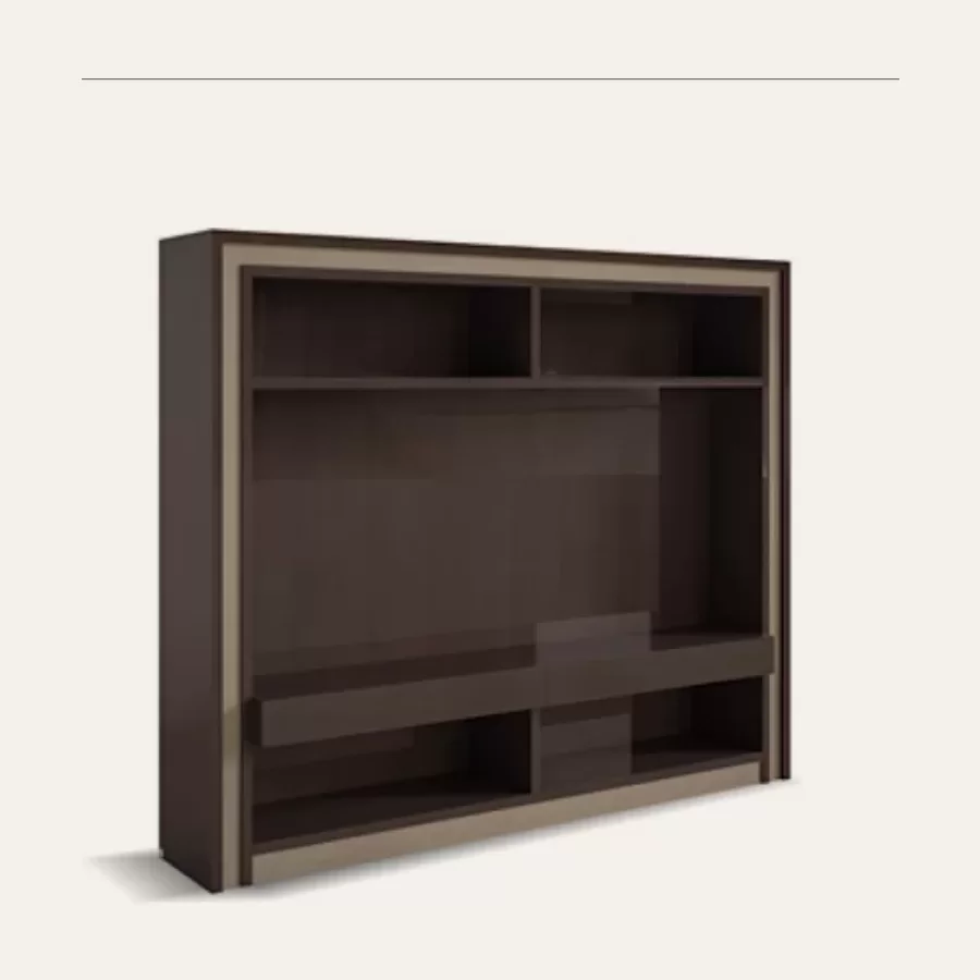 Icon Wall System with TV Opening, Compact by Francesco Pasi, TV cabinet, 250 cm wide