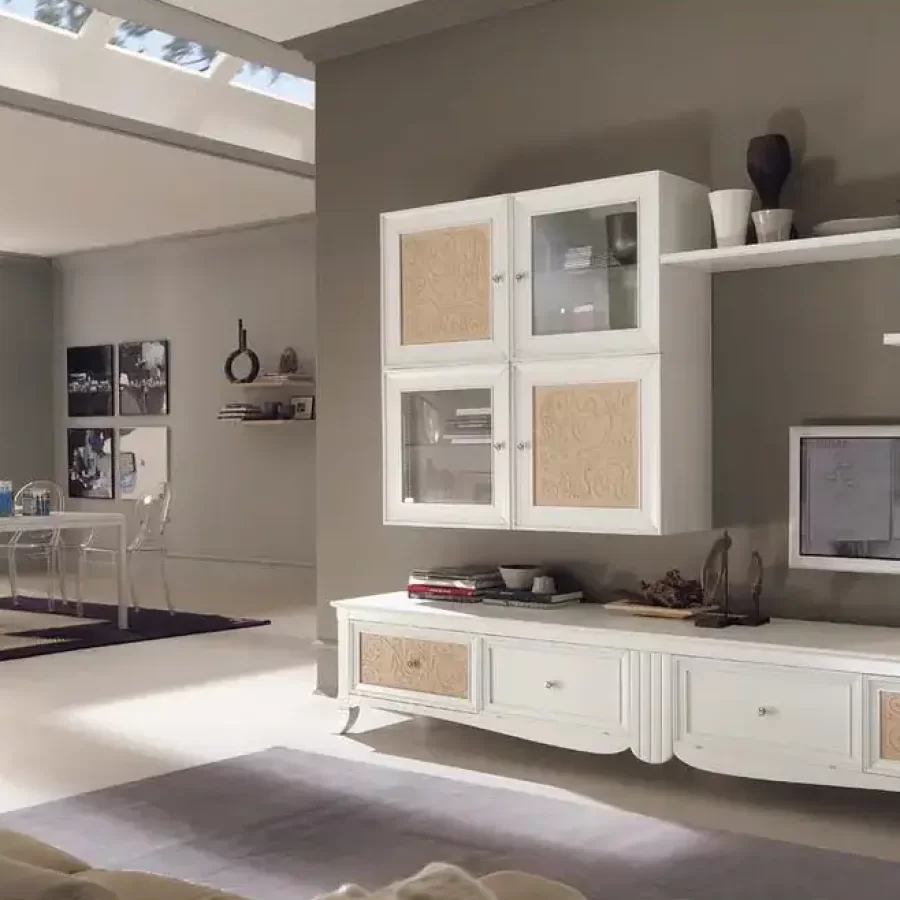 New Deco Wall Composition 3 by Francesco Pasi, classic Italian furniture for the living room